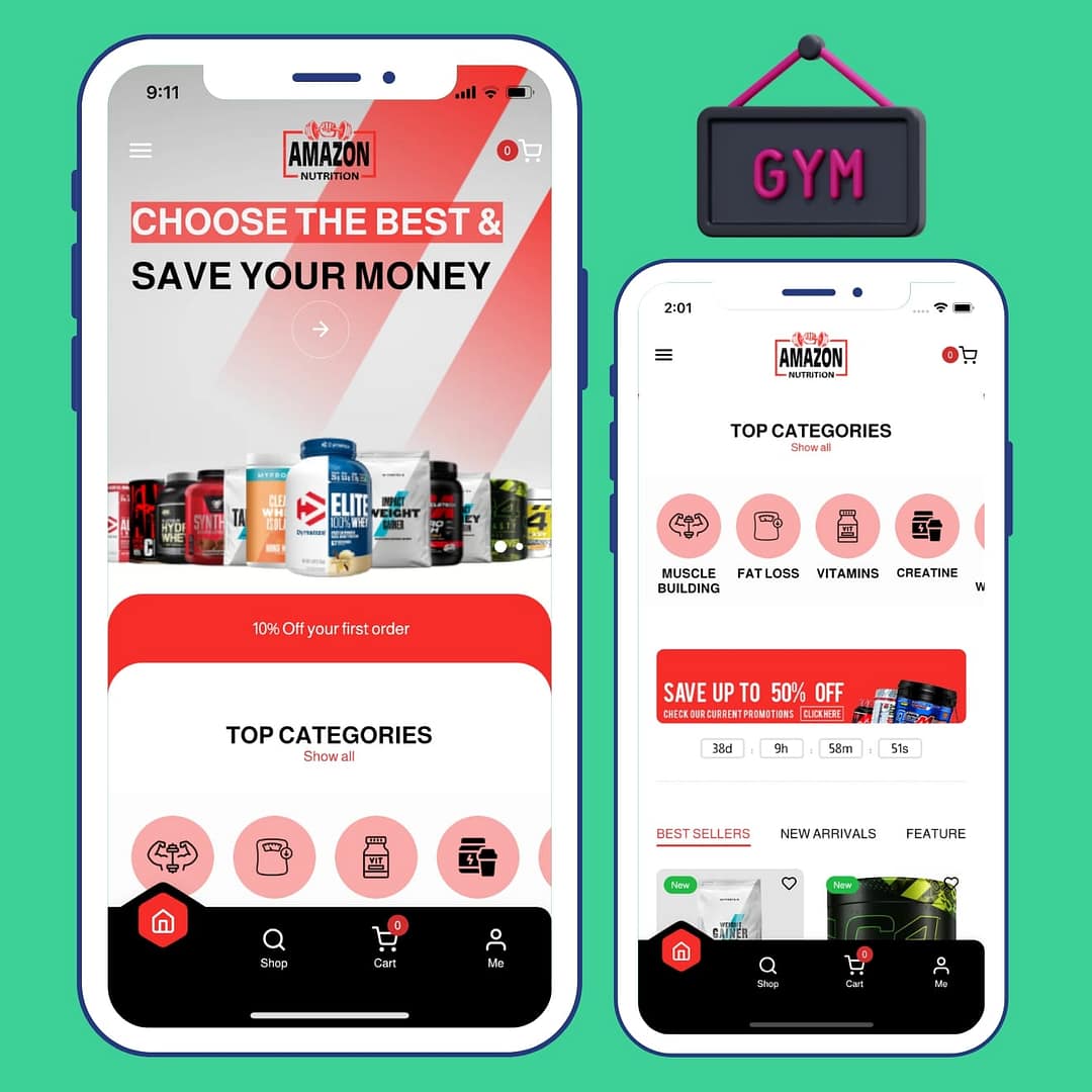 تصميم تطبيق صالات رياضية