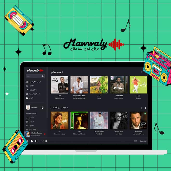 تصميم موقع اغاني